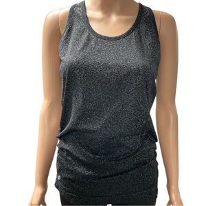 Athleta - NWT - Black / Metallic Silver Sleeveless Racerback Tank Top